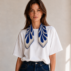 LEAF SEIDENTUCH - 50 - ROYAL BLUE