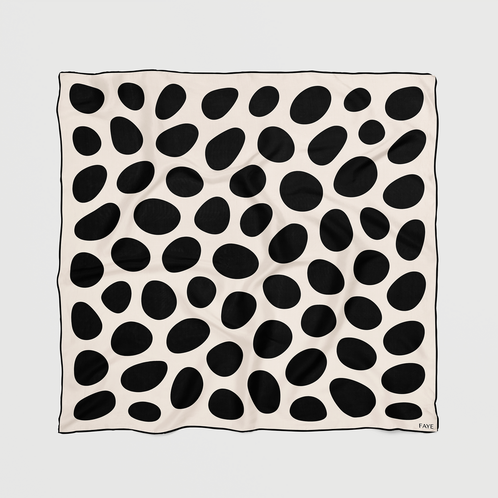 PEBBLE SEIDENTUCH - 70 - JET BLACK