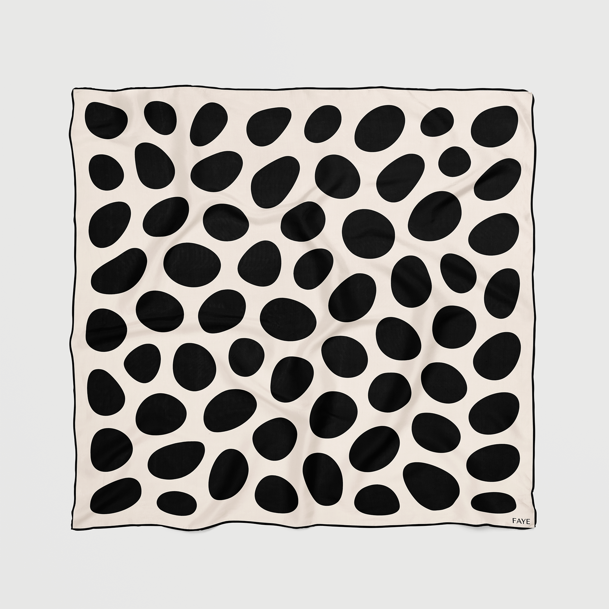 PEBBLE SEIDENTUCH - 70 - JET BLACK