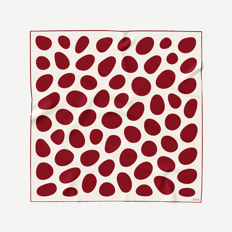 PEBBLE SEIDENTUCH - 70 - BURGUNDY