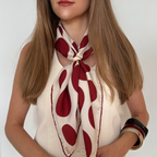 PEBBLE SEIDENTUCH - 70 - BURGUNDY