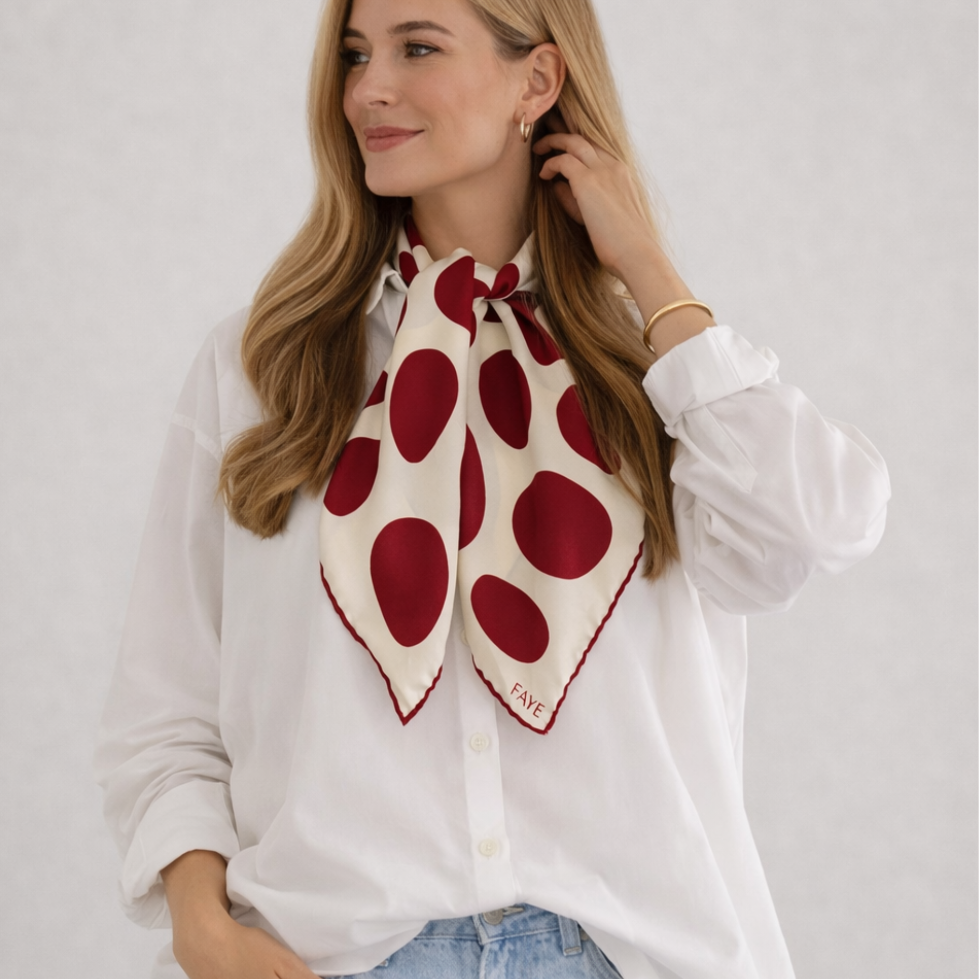 PEBBLE SEIDENTUCH - 70 - BURGUNDY