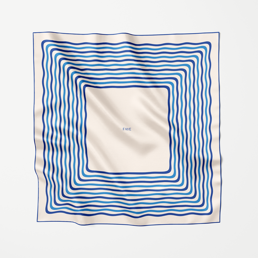 FRAME SEIDENTUCH - 90 - BLUE