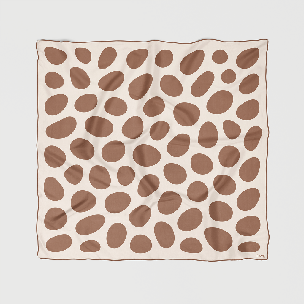 PEBBLE SEIDENTUCH - 70 - MOCHA MOUSSE