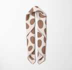 PEBBLE SILK SCARF - MOCHA MOUSSE - 70 × 70 CM
