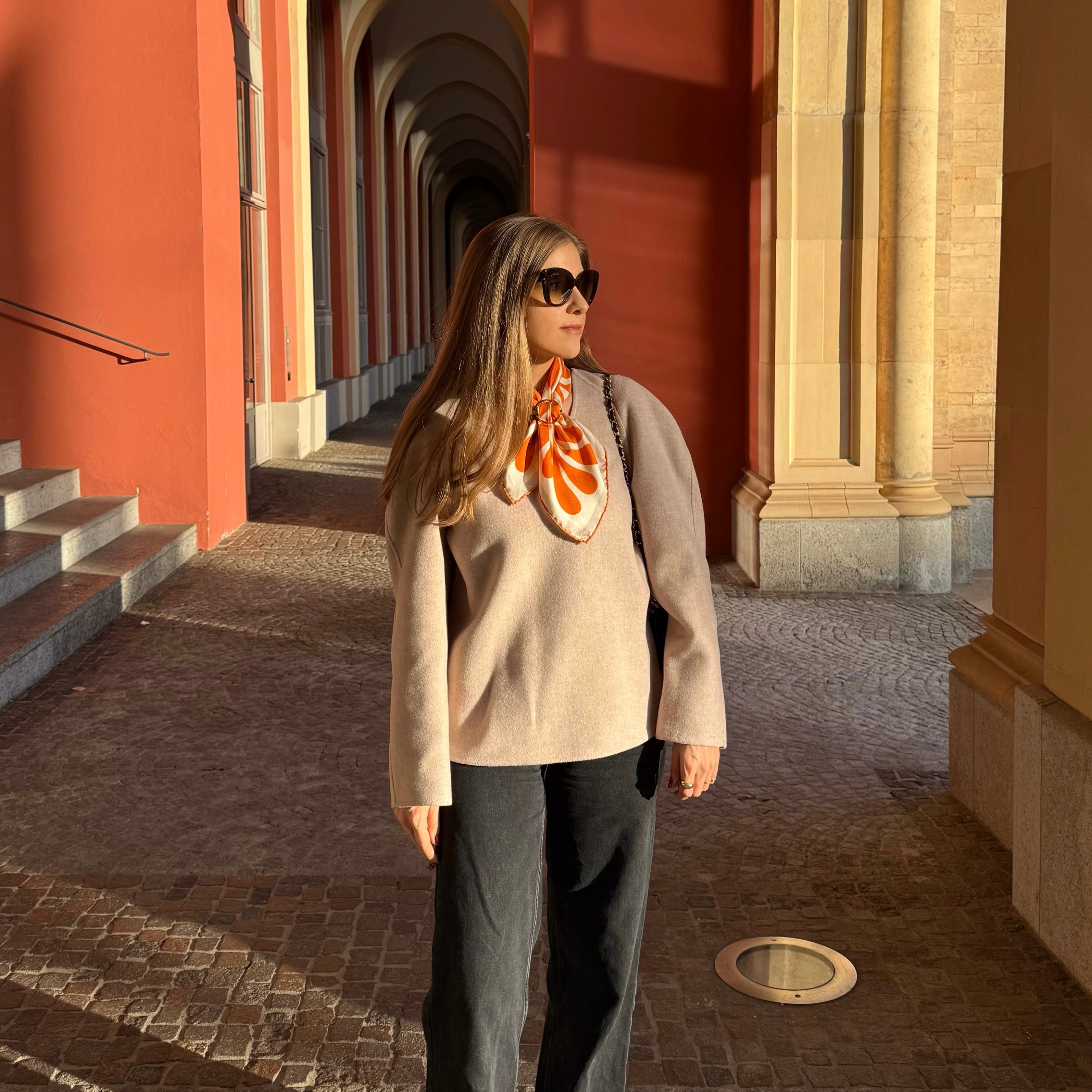 LEAF SEIDENTUCH - 50 - TANGERINE