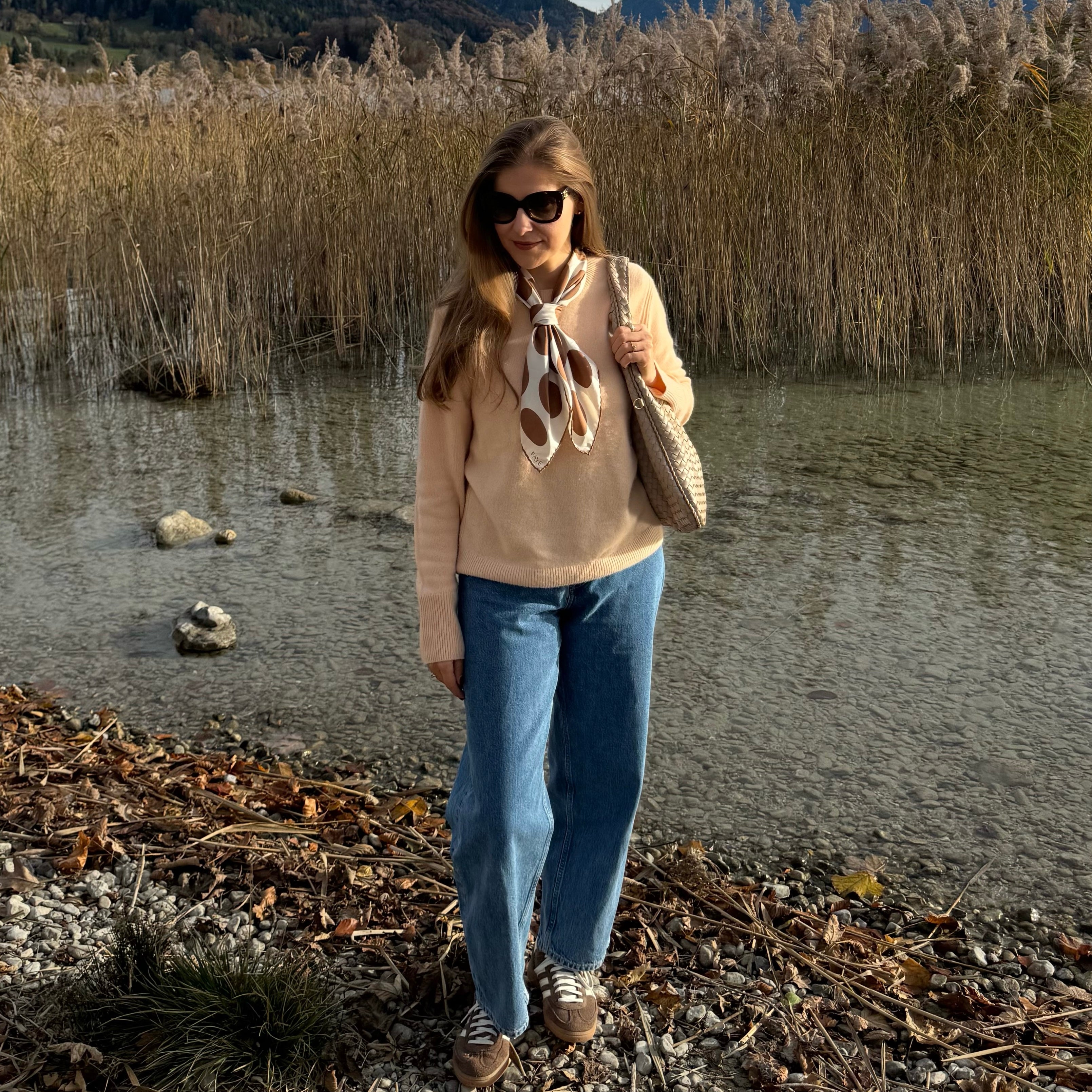 PEBBLE SEIDENTUCH - 70 - MOCHA MOUSSE